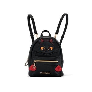 STARBUCKS BLACK KITTY MINI BACKPACK HALLOWEEN 2021 COLLECTION *Never Used*